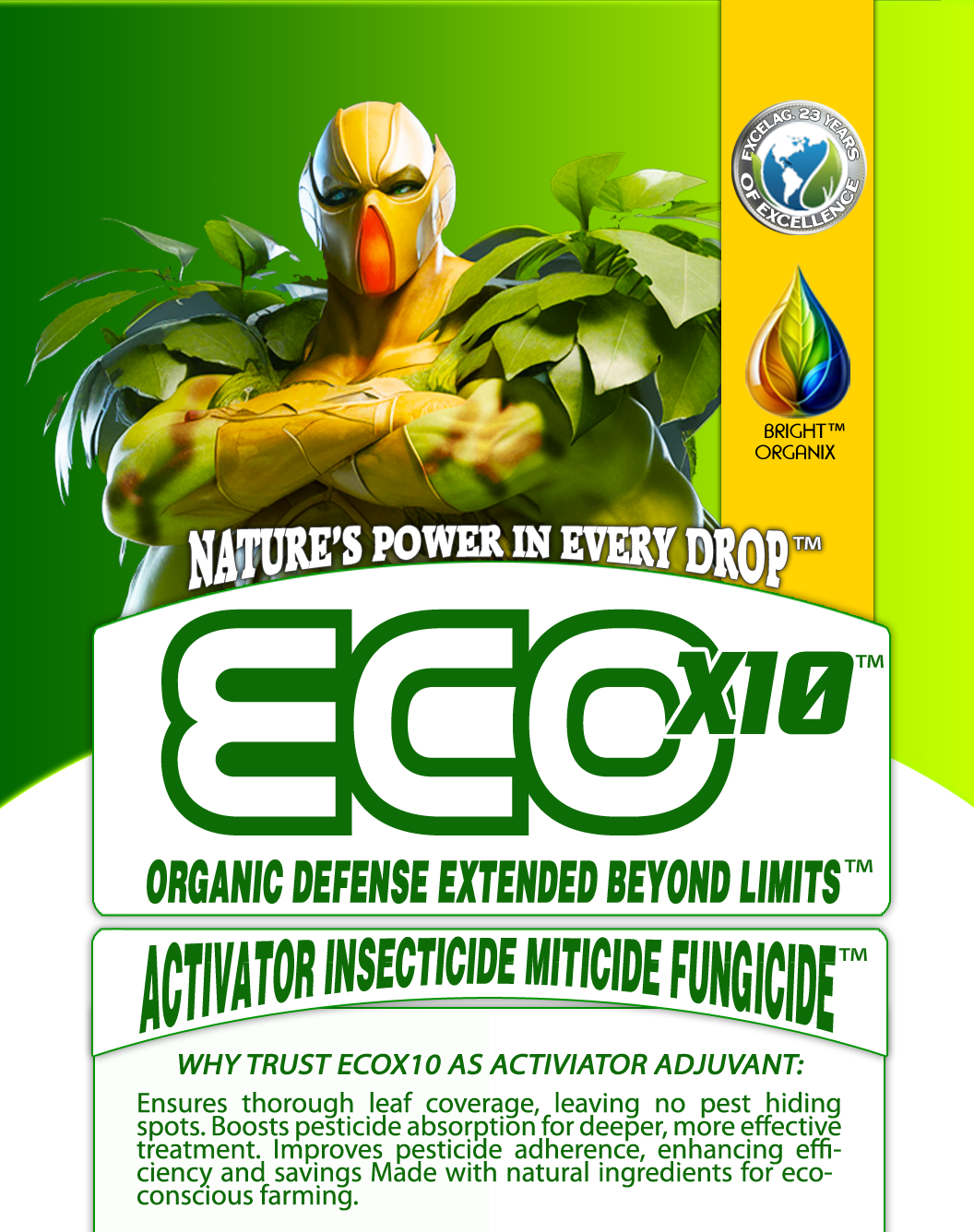 EcoX10 Adjuvant Activator Insecticide, Miticide, Fungicide