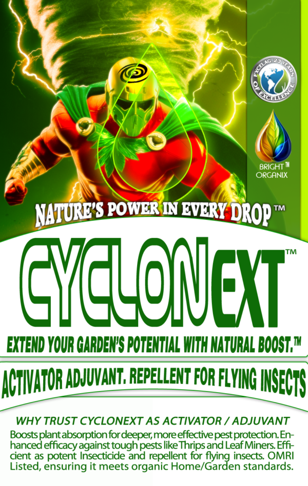 CyclonEXT Organic Activator AdjuvantOrganic Activator Adjuvant. Insecticide and repellent for flying insects